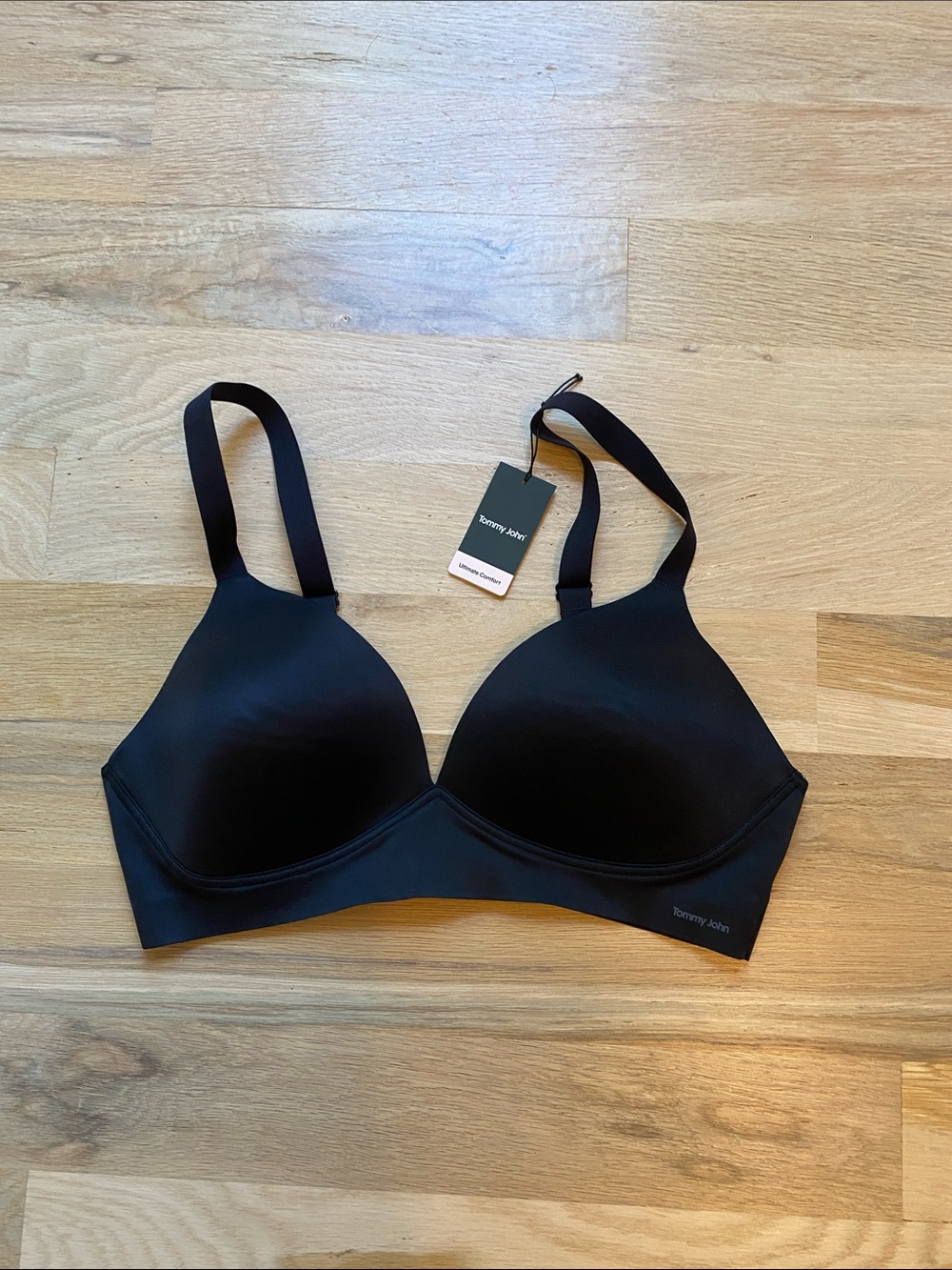 Tommy John Black Wireless Molded Cup Bra